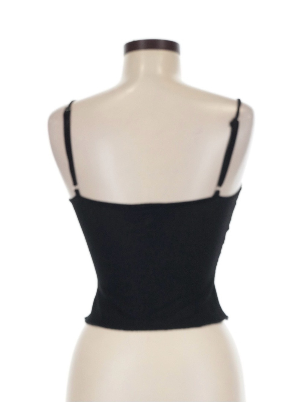 Y2K Black and Pink Ribbon-Trim Camisole Top - Picture 3 of 6